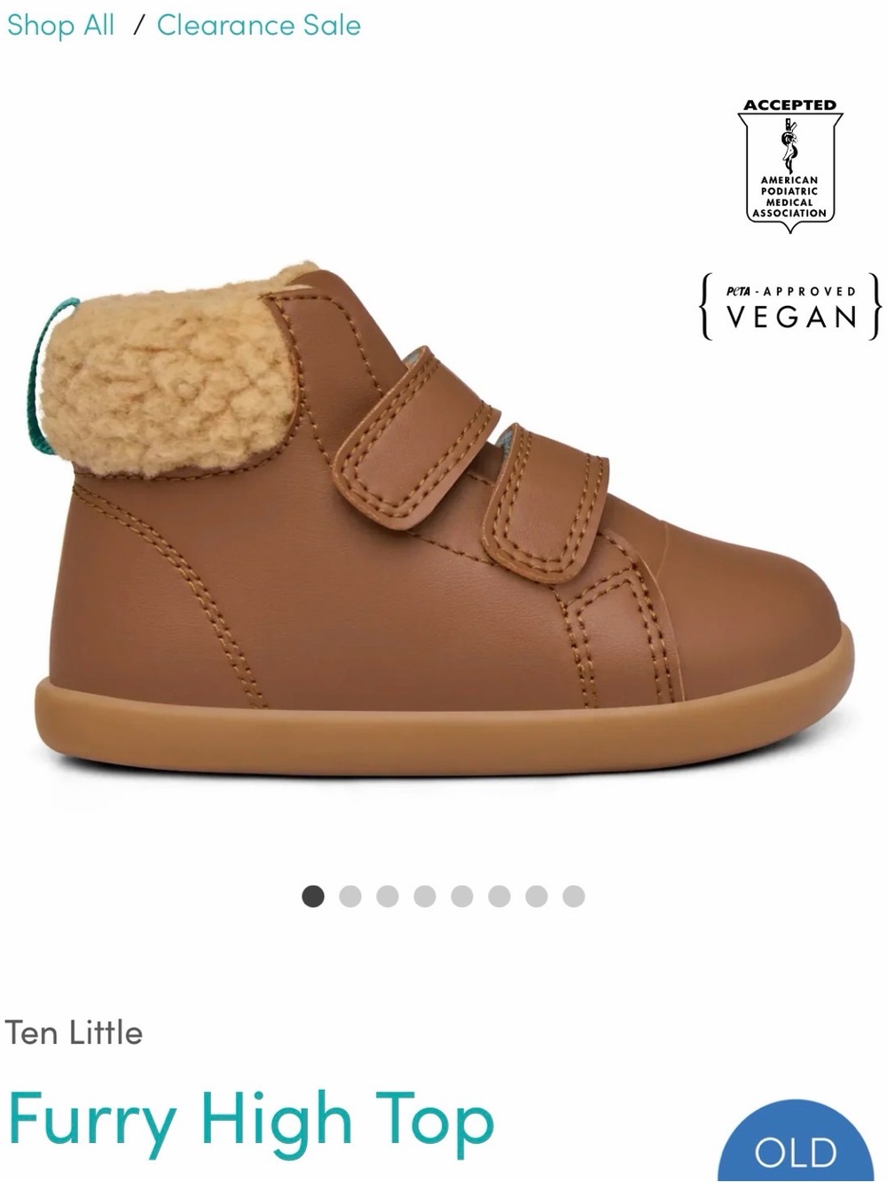 Ten Little Furry High-Top Kids Boots in Brown